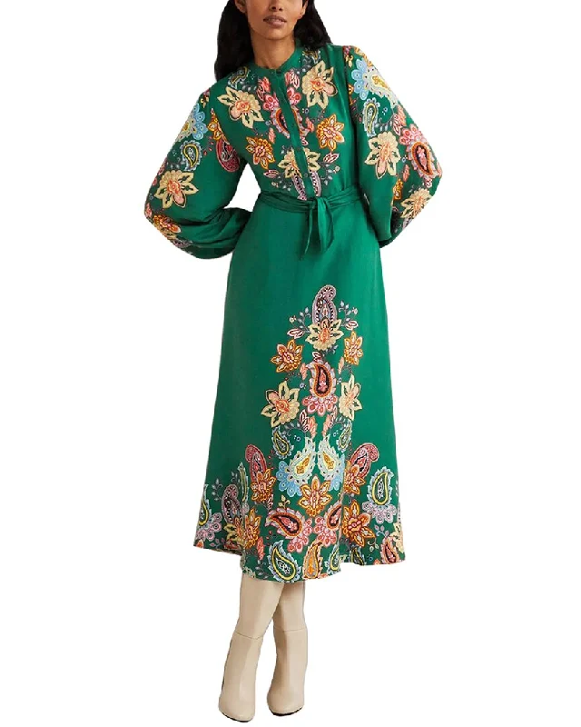 women's sheath dressesBoden Blouson Sleeve Maxi Tea Dress