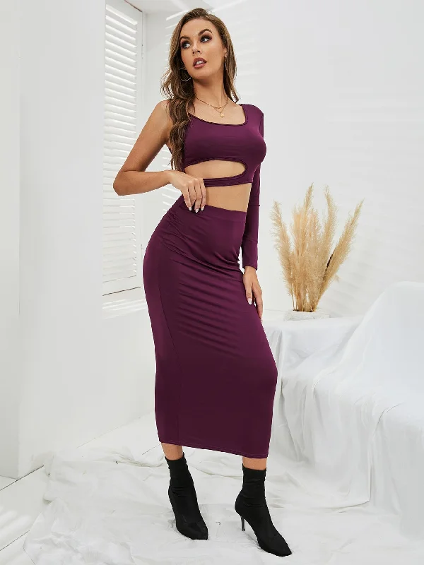 women's party dressesKittenAlarm - One Shoulder Cut Out Bodycon Dress