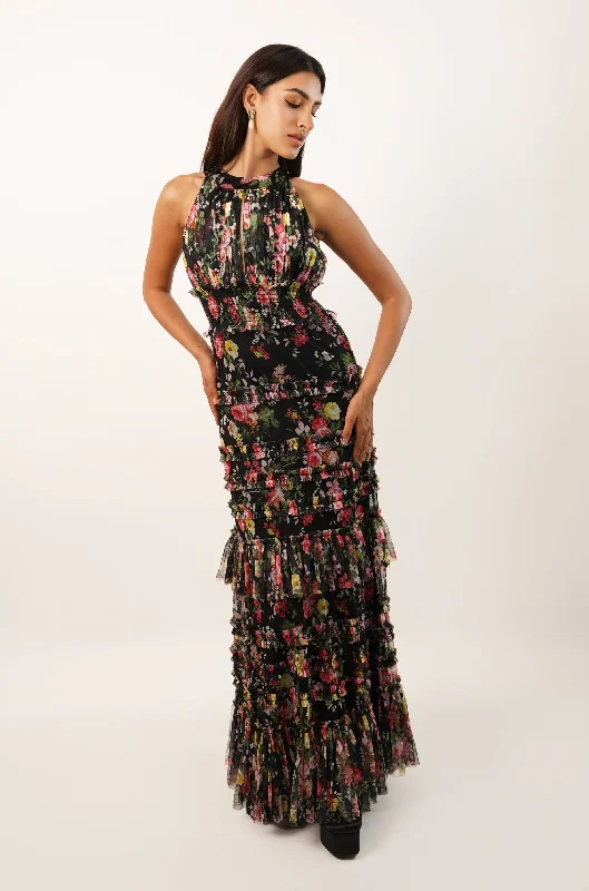 Formal DressSantiago Winter Floral Maxi Dress