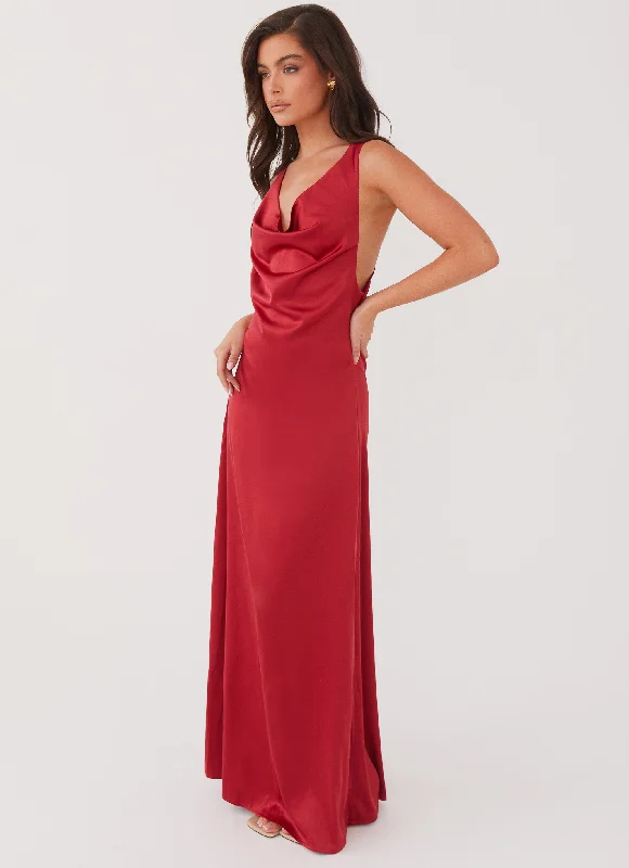 women's statement dressesMusa Maxi Dress - Cherry Red