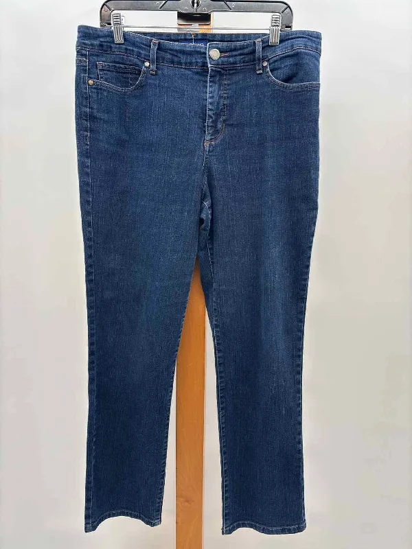 women's linen pantsBandolino Women's Size 14 Blue Solid Jeans