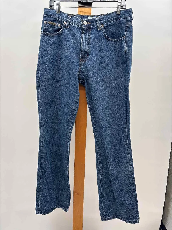 women's sweatpantsCalvin Klein Women's Size 12 Blue Solid Jeans