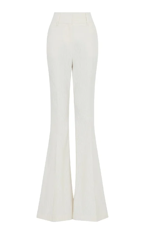 women's skinny pantsIanthe Flare Pant in Ivory Sea Island Cotton Corduroy