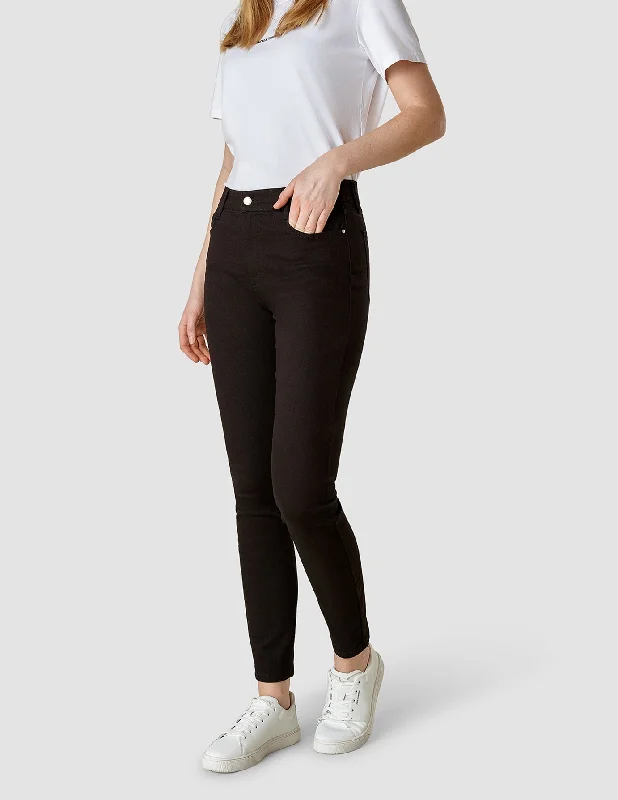 women's polyester pantsJeans Slim Stay Black