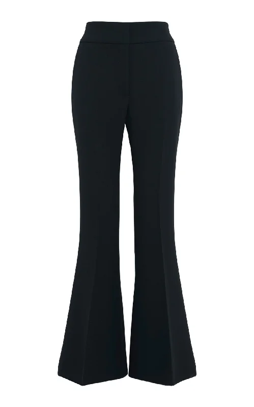 women's leggingsMarsh Flare Cropped Pant in Black Wool Crepe