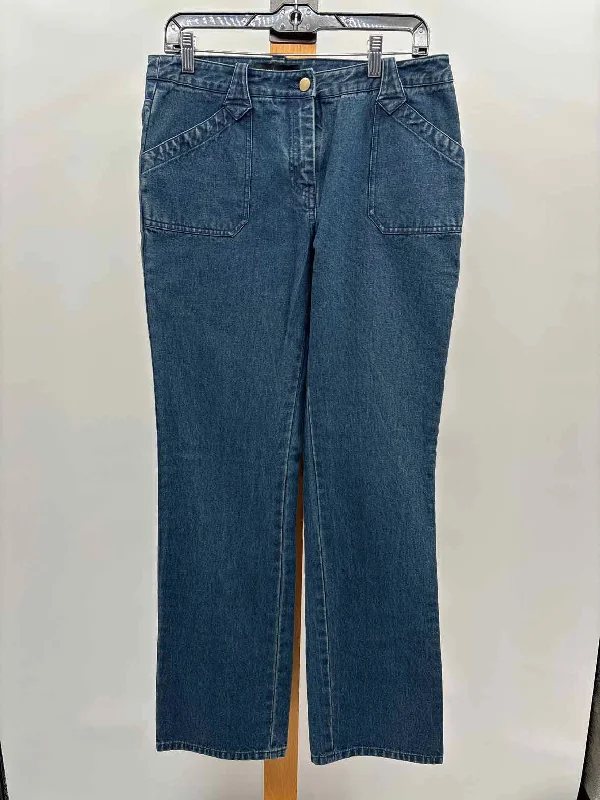 women's lace-up pantsModa International Women's Size 10 Navy Solid Jeans