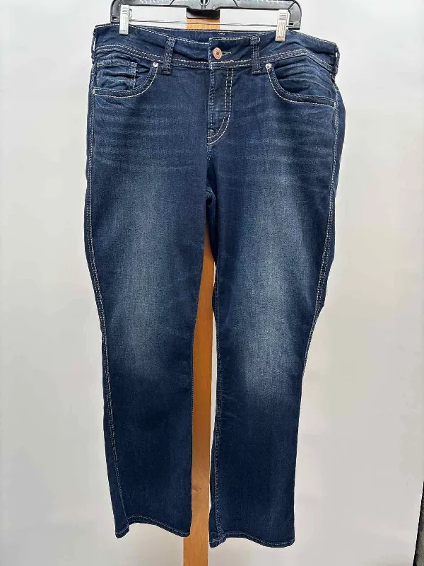 women's cargo pantsSilver Women's Size 18 Blue Solid Jeans