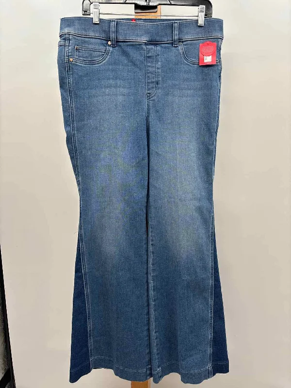 women's skiing pantsSpanx Women's Size XL Blue Solid Jeans