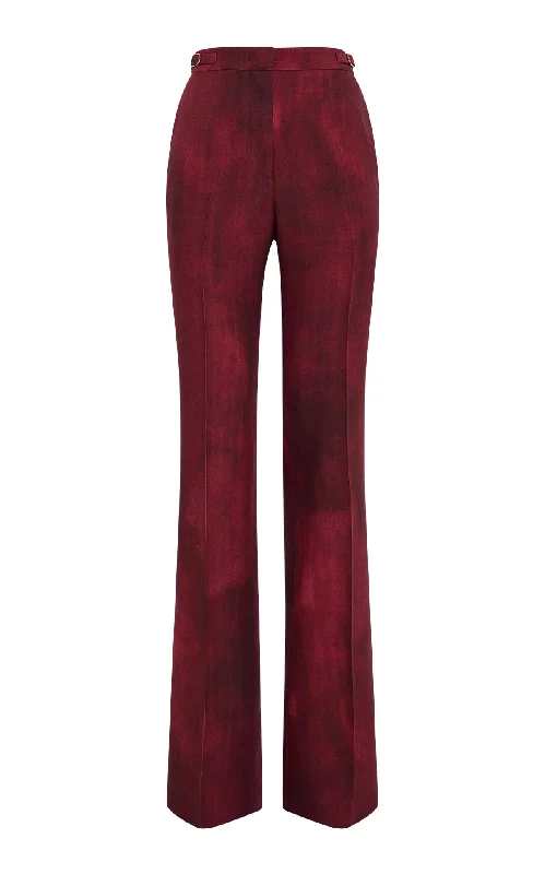 women's nursing pantsVesta Flare Pant in Bordeaux Virgin Wool