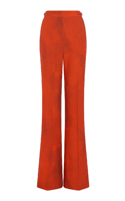 women's stretch pantsVesta Flare Pant in Spice Virgin Wool