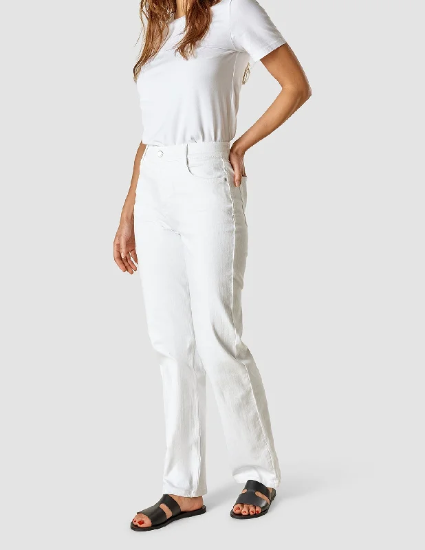 women's silk pantsJeans Straight White