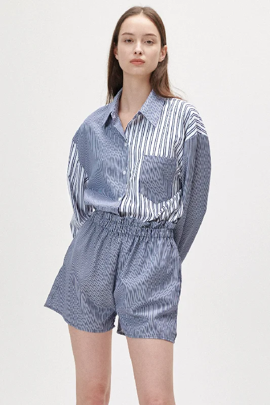 women's fashionable dressesAlex Striped Shirt and Short Set