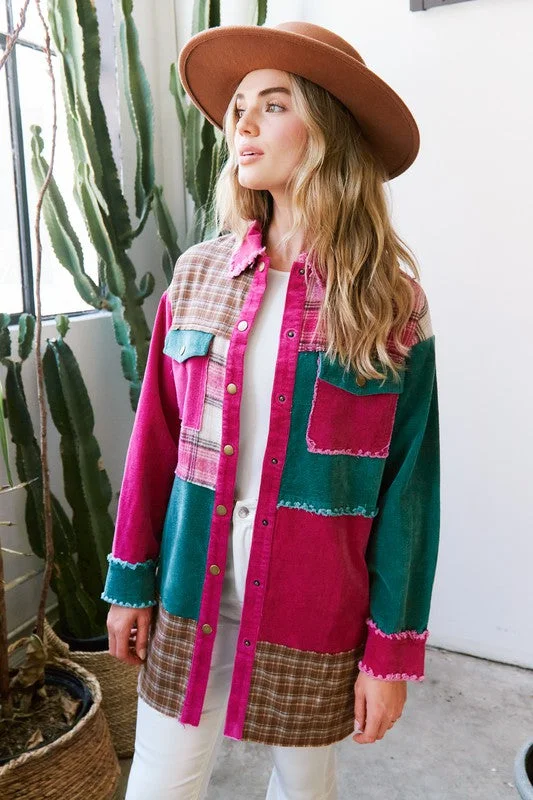 Wedding DressBig Star Magenta Patchwork Jacket