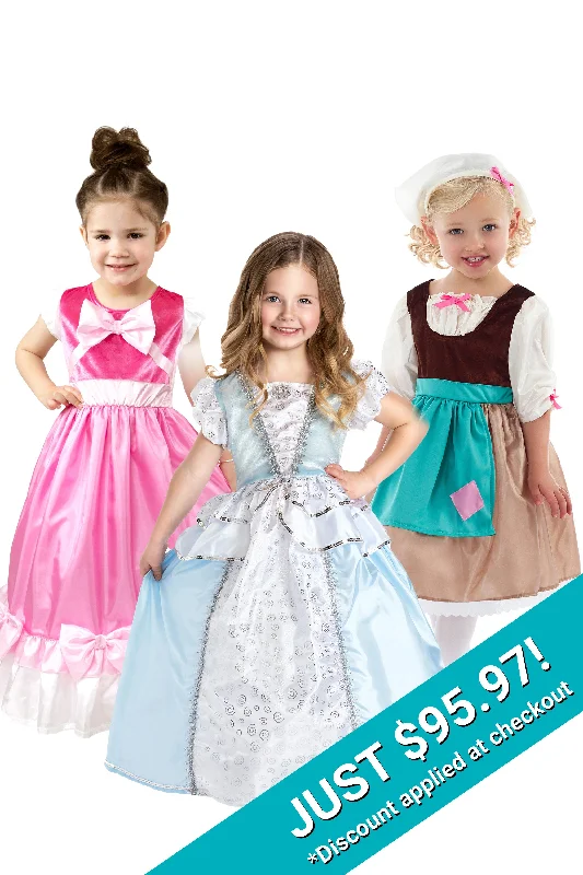 women's maximalist dresses**Cinderella Trio**