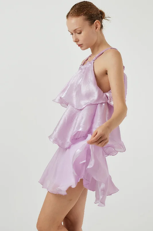 Sleeveless DressElla Organza Tiered Dress