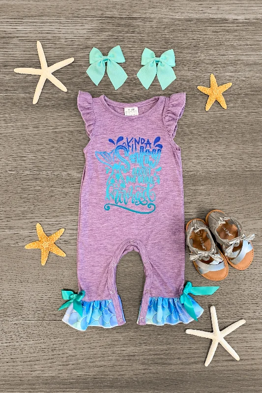 women's body-skimming dresses"Kinda Salty About Not Being A Mermaid" Romper