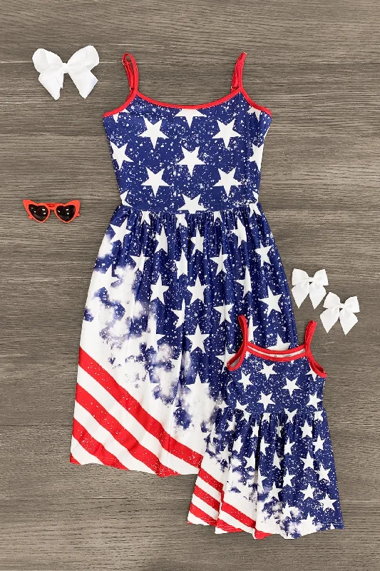 women's high-end dressesMom & Me - Patriotic American Flag Tank Dress