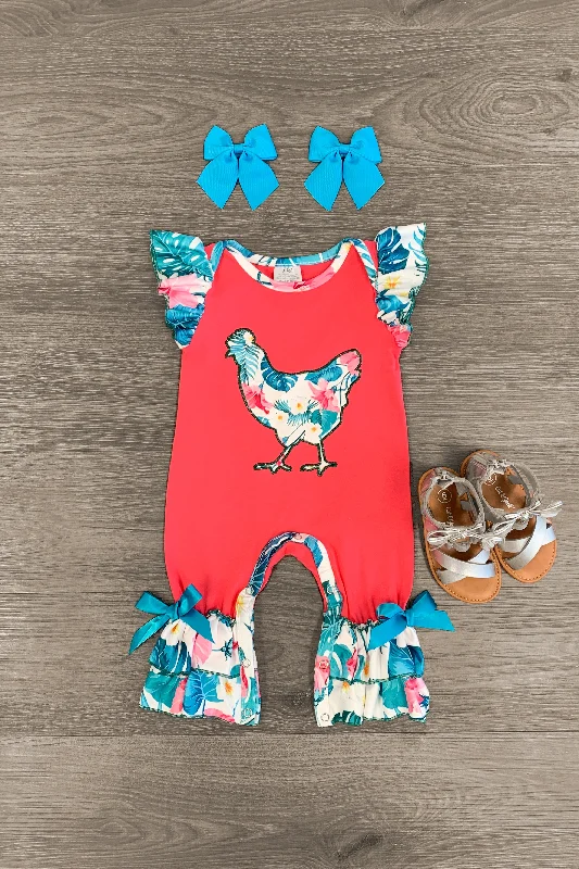 women's travel dressesHawaiian Rooster Romper