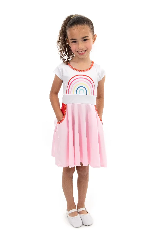 women's short-sleeved dressesSpring Rainbow Twirl Dress *Sale Exclusive*