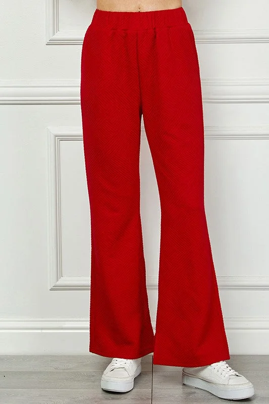 women's midi dressesMy Heart Textured Red Flares