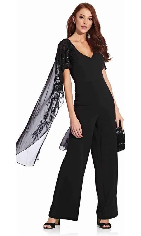 women's fitted jumpsuitsAdrianna Papell AP1E206658 Long Formal Jumpsuit