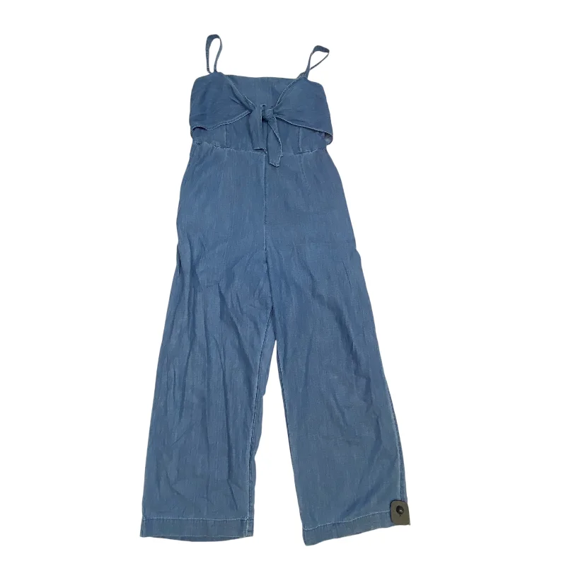 women's jumpsuits with spaghetti strapsJumpsuit By Abercrombie And Fitch In Blue Denim, Size: Xl