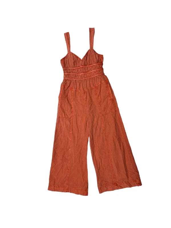 women's jumpsuits with lace detailsJumpsuit By Free People In Orange, Size: S