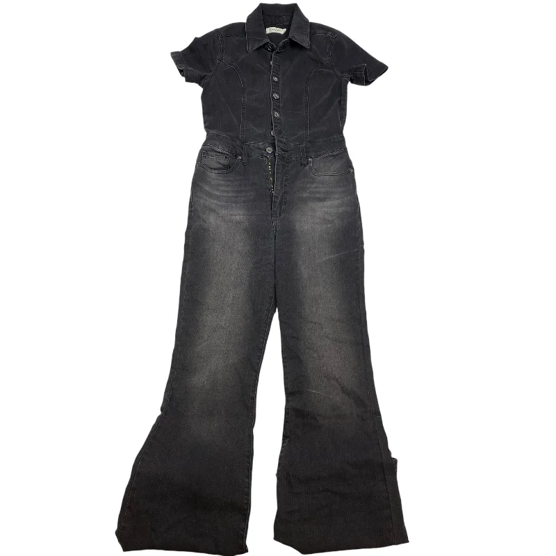 women's jumpsuits for apple-shaped bodiesJumpsuit By Jessica Simpson In Black Denim, Size: 4