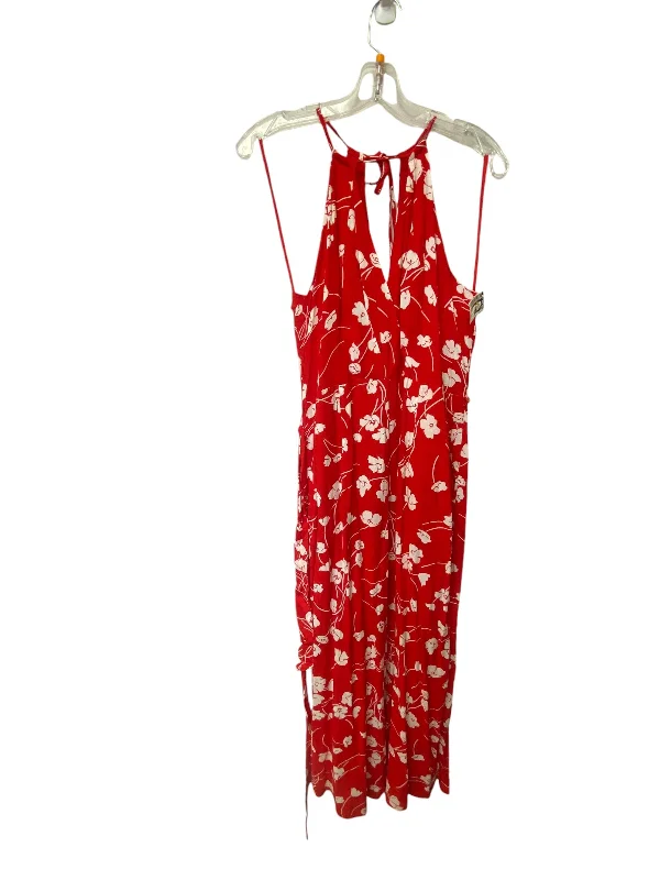 women's jumpsuits made of laceJumpsuit By Maeve In Red, Size: 6