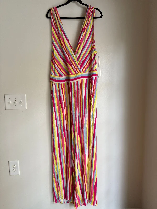 women's boho jumpsuitsJumpsuit By Torrid In Striped Pattern, Size: 3x