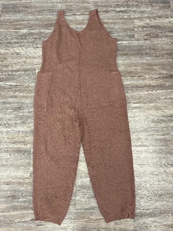 women's jumpsuits with rufflesJumpsuit By Wiholl In Brown, Size: M