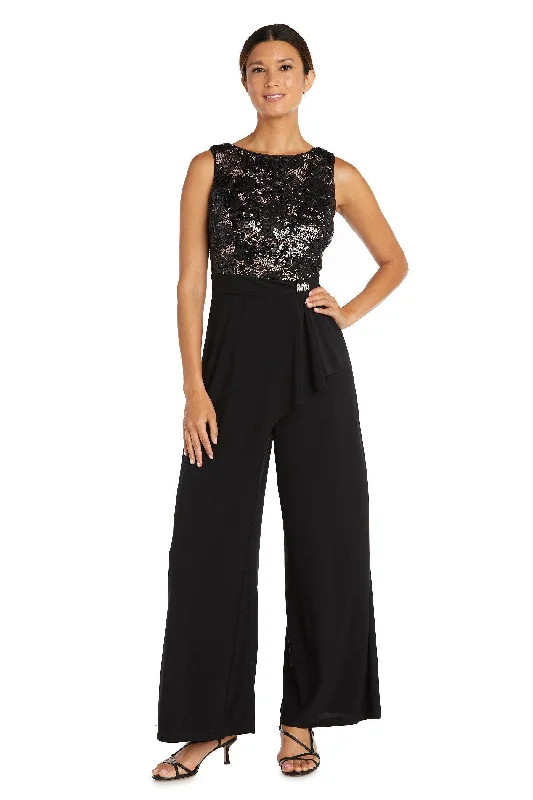 women's jumpsuits with flutter sleevesR&M Richards 9054P Formal Sleeveless Petite Jumpsuit Sale