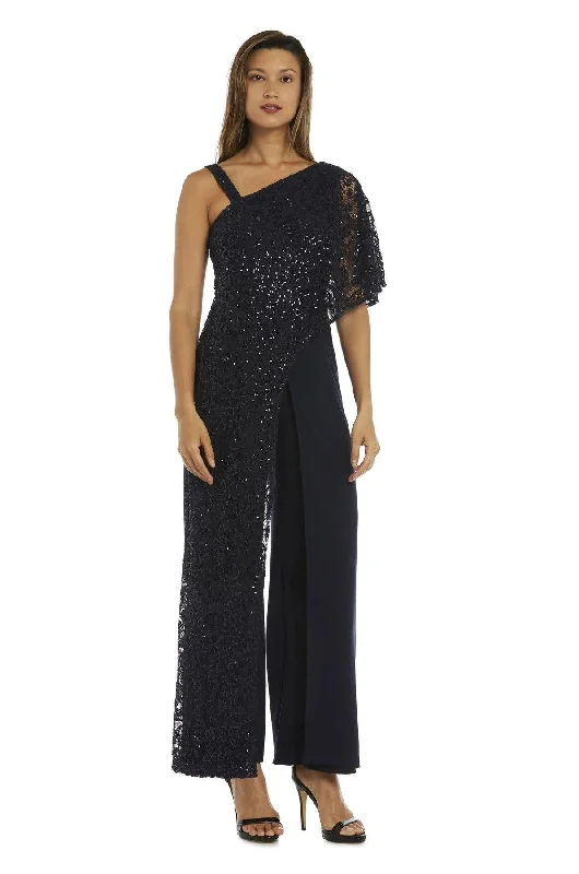 women's jumpsuits for moisture-wicking materialsR&M Richards 3556P Asymmetric Formal Jumpsuit Sale