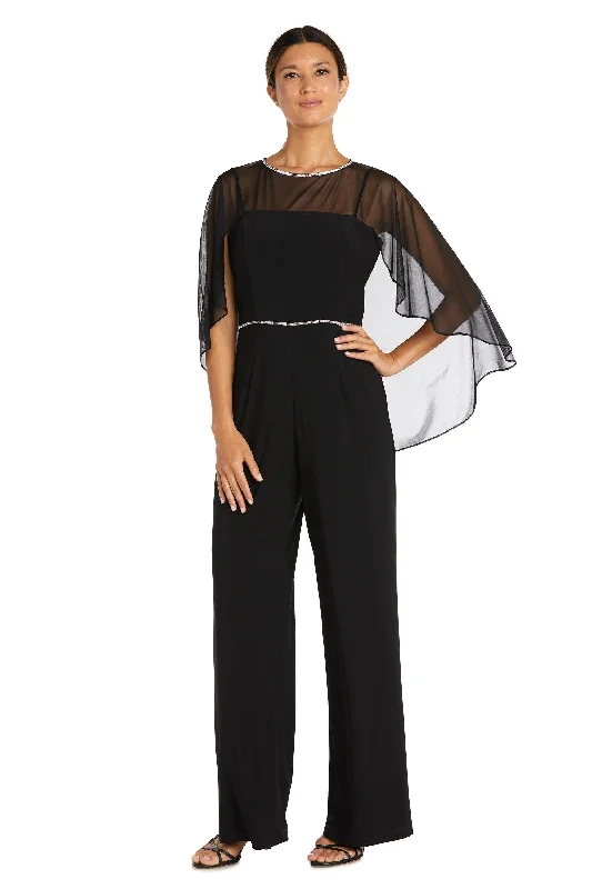 women's jumpsuits for wrinkle-resistant materialsR&M Richards 2504P Formal Capelet Jumpsuit