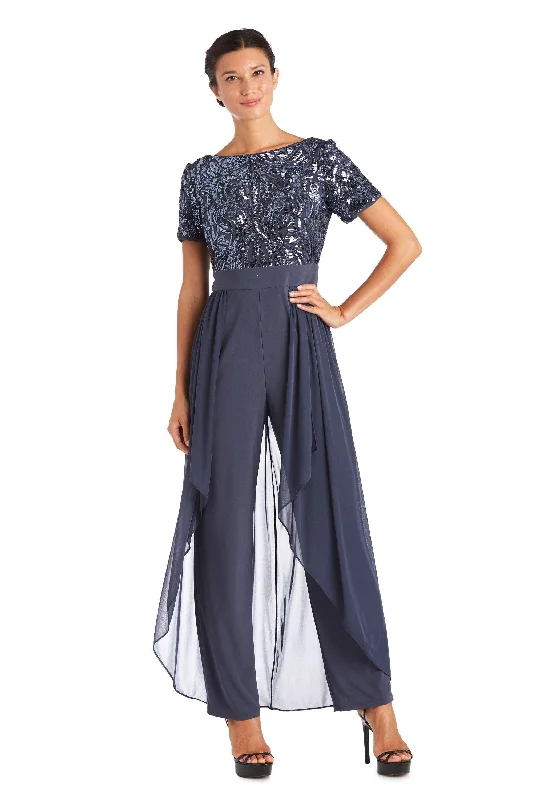 women's jumpsuits for maximalist fashionR&M Richards 7632P Sequins Formal Petite Jumpsuit Sale