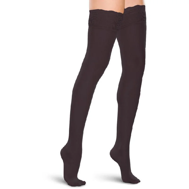 Therafirm® Sheer Women's Thigh High 20-30 mmHg w/ Lace-Top Band