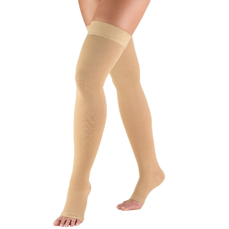 TRUFORM® Thigh High 20-30 mmHg w/ Silicone Dot, Open Toe