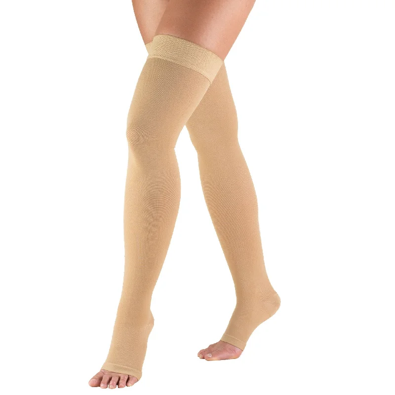 TRUFORM® Thigh High 30-40 mmHg w/ Silicone Dot, Open Toe