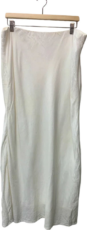 women's flowy midi skirts with pocketsAbercrombie & Fitch White Skirt UK XL