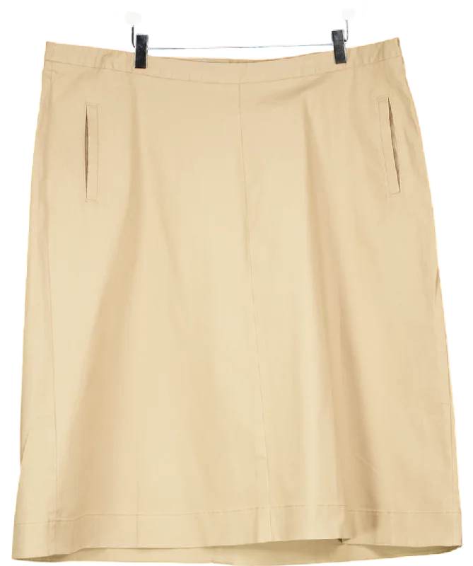 women's polyester tiered skirts for partiesBoden Beige Chino Skirt UK 22