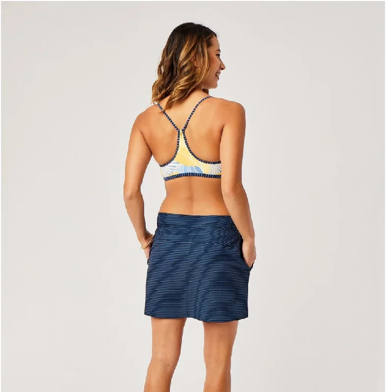 women's sustainable striped skirtsD Paddler Skirt - Navy Bayside