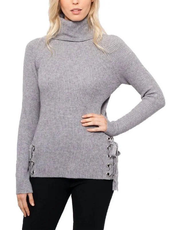 Women's SweatersJulietta Turtleneck Sweater In Grey