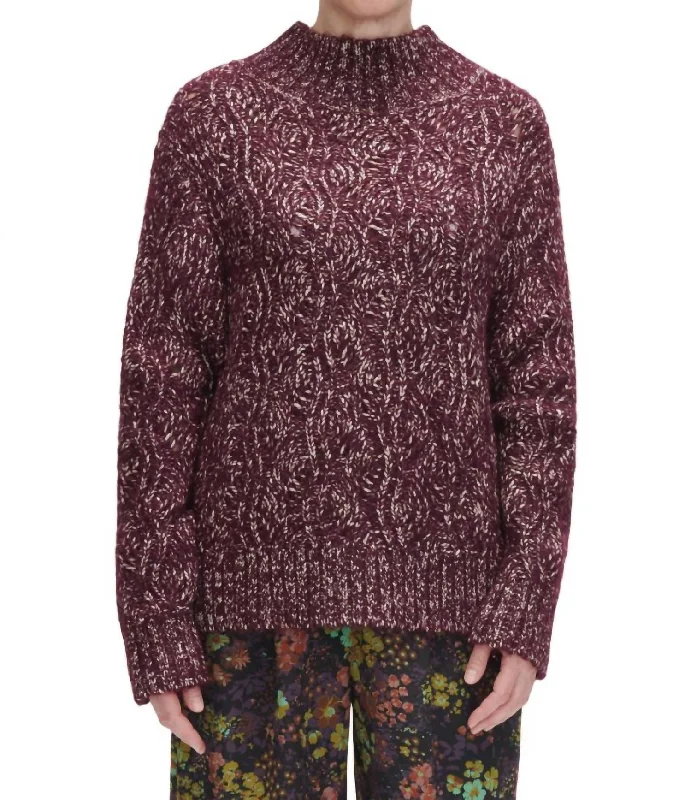 Fashionable SweatersLamott Top In Merlot