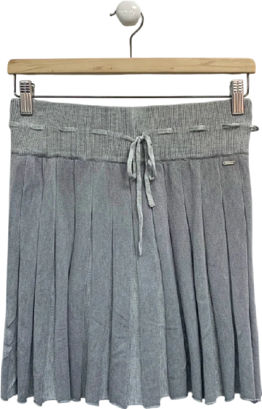 women's loungewear dressy skirtsLounge Grey Pleated Skirt UK M