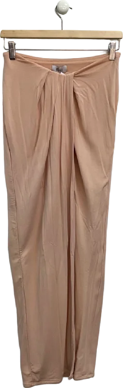 women's mini skirtsOh Polly Nude Midi Skirt UK 10