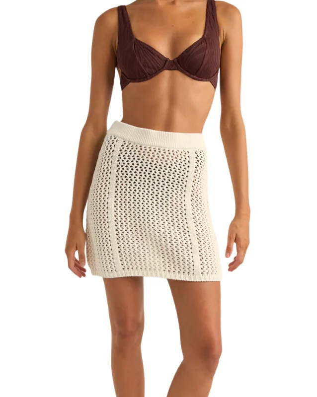 women's vintage leather skirtsSeashell Knit Mini Skirt