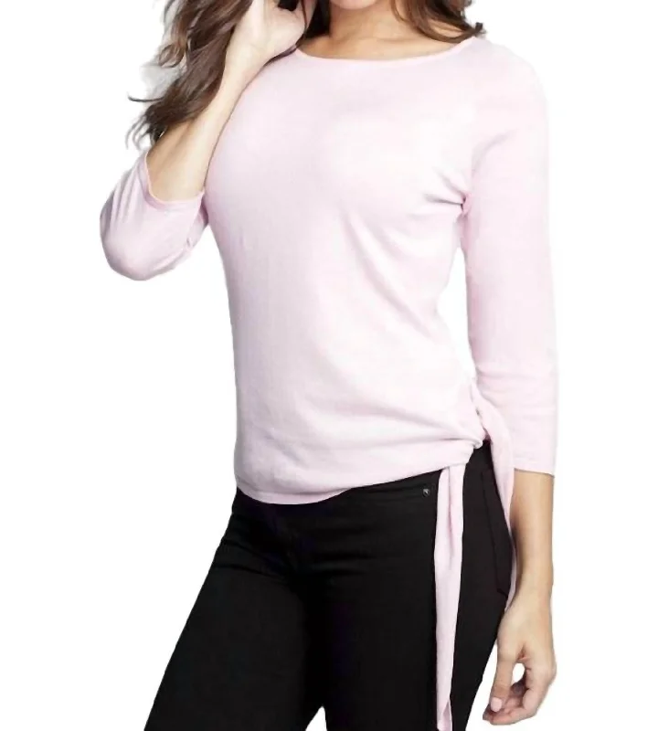 Men's SweatersSide-Tie Sweater In Pink