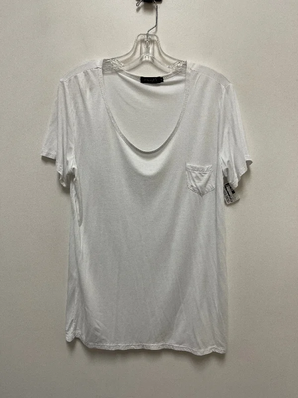 women's tops for those who seek both style and comfortTop Short Sleeve Basic By Amaryllis In White, Size: S