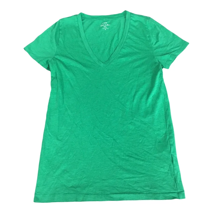 chic women's tops for everyday wearTop Short Sleeve Basic By J. Crew In Green, Size: S