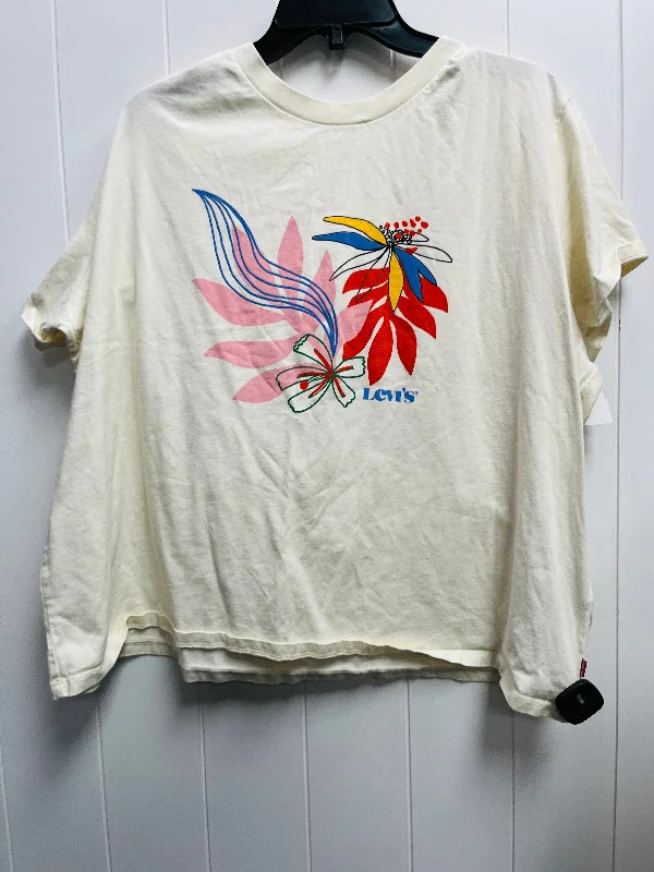 women's tops for those who want to create outfits that are both trendy and timelessTop Short Sleeve Basic By Levis In Cream, Size: 2x